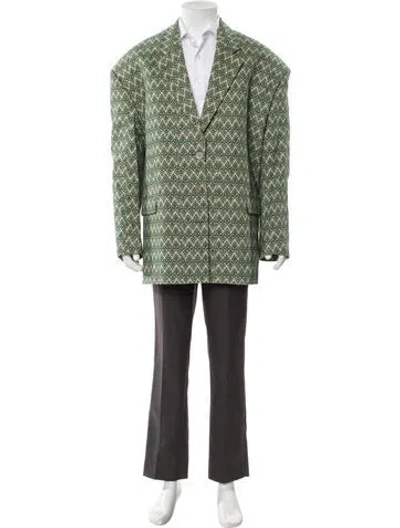 Pre-owned Acne Studios Printed Blazer In Green