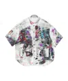 Acne Studios Setar Ss Viscose Printed Painter Decorat In White