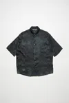 Acne Studios Printed Button-up Shirt In Black