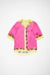 Acne Studios Printed Button-up Shirt In Fuchsia Pink