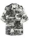 Acne Studios Man Multicolor Shirts In Grey