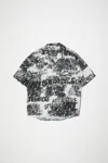Acne Studios Printed Button-up Shirt In Light Grey,black