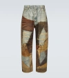 ACNE STUDIOS PRINTED CANVAS WIDE-LEG PANTS