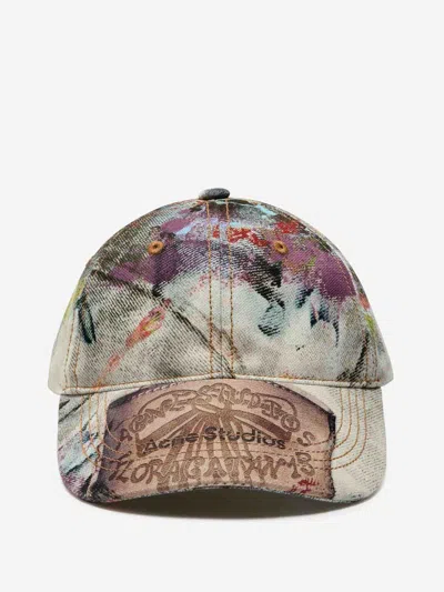 Acne Studios Painter Cotton Hat In Multi