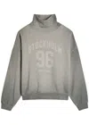 Acne Studios Grey Oversized Turtleneck Sweatshirt Women In Gray