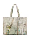 Acne Studios Lace-trimmed Printed Tote Bag In White