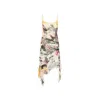 Acne Studios Printed Midi Dress In Yellow