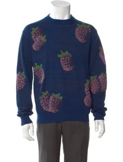 Pre-owned Acne Studios Printed Crew Neck Pullover In Neutral