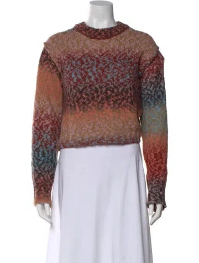 Pre-owned Acne Studios Printed Crew Neck Sweater In Multi