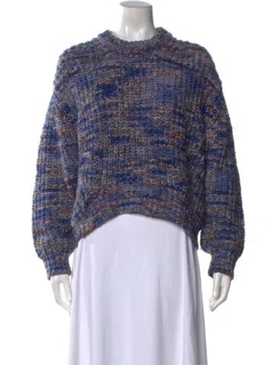 Pre-owned Acne Studios Printed Crew Neck Sweater In Purple