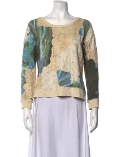 Pre-owned Acne Studios Printed Crew Neck Sweatshirt In Neutrals