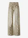 Acne Studios Printed Denim Pants In Snake