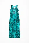 Acne Studios Printed Dress In Blue