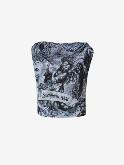ACNE STUDIOS ACNE STUDIOS PRINTED FITTED TOP