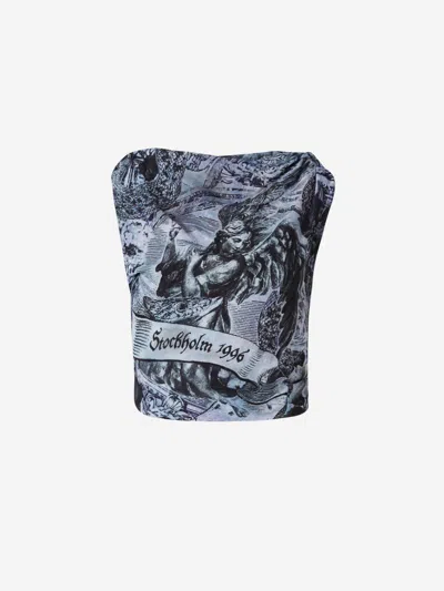 Acne Studios Graphic Printed Top In Multi