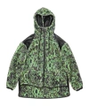 Acne Studios Printed Fleece Hooded Jacket In Black