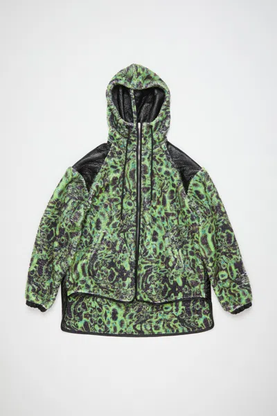 ACNE STUDIOS PRINTED FLEECE HOODED JACKET
