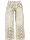 Acne Studios Printed Jeans In Brown