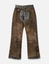 Acne Studios Printed Jeans In Brown