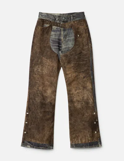 Acne Studios Printed Jeans In Brown