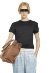 Acne Studios Printed Jersey T-shirt In Black