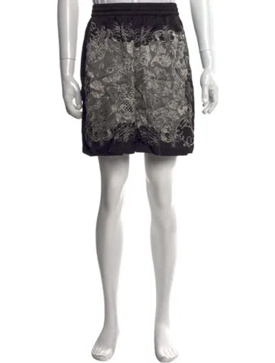 Pre-owned Acne Studios Printed Jogger Shorts In Gray