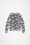 Acne Studios Printed Jumper In Shark Grey,multi