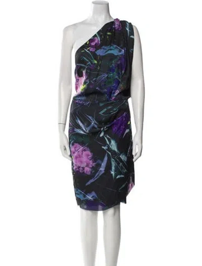 Pre-owned Acne Studios Printed Knee-length Dress In Blue