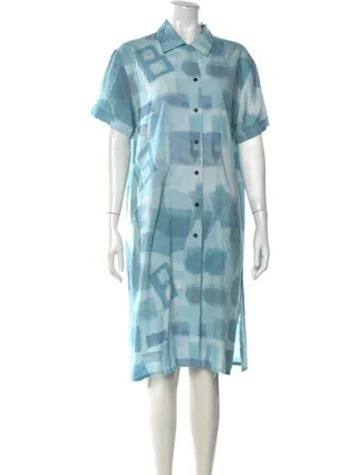 Pre-owned Acne Studios Printed Knee-length Dress In Blue