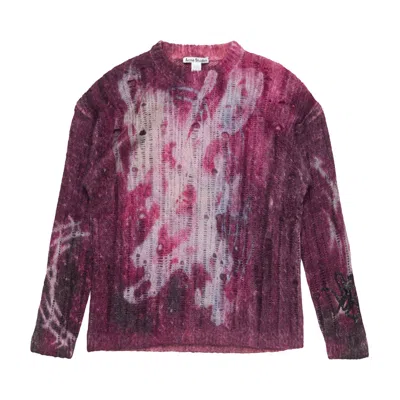 Pre-owned Acne Studios Printed Knit Jumper 'dark Purple' | Men's Size Xxl