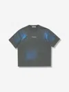 Acne Studios Round Neck Short Sleeve T-shirt In Gray