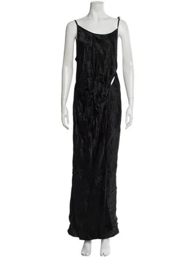 Pre-owned Acne Studios Printed Long Dress In Black