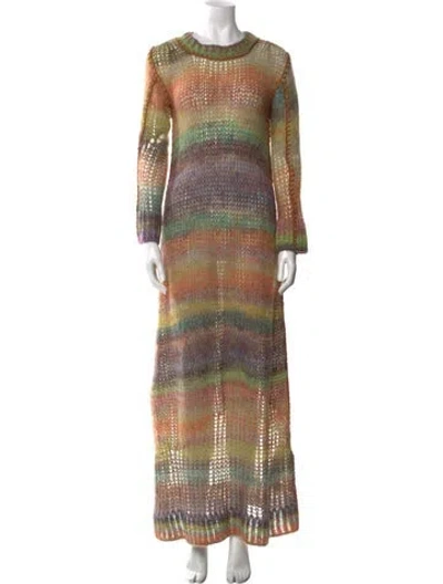 Pre-owned Acne Studios Printed Long Dress In Multi