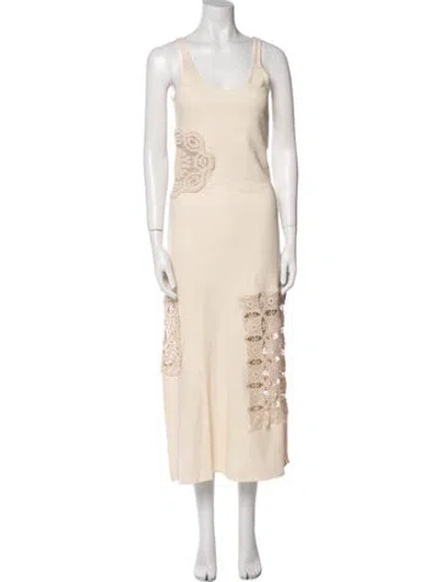 Pre-owned Acne Studios Printed Long Dress In Neutral