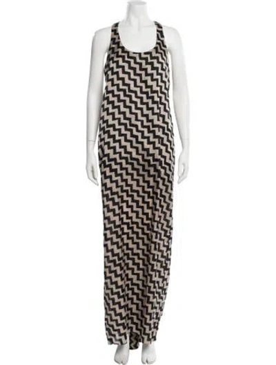 Pre-owned Acne Studios Printed Long Dress In Neutral