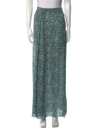 Pre-owned Acne Studios Printed Long Skirt In Blue