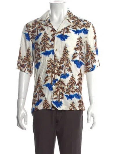 Pre-owned Acne Studios Printed Long Sleeve Dress Shirt In Neutral