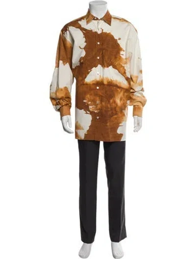 Pre-owned Acne Studios Printed Long Sleeve Shirt In Neutral