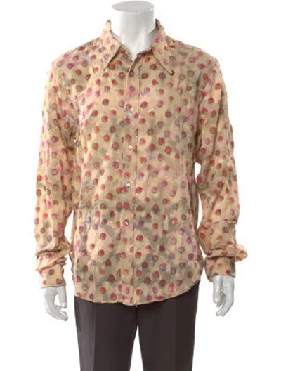 Pre-owned Acne Studios Printed Long Sleeve Shirt In Neutral