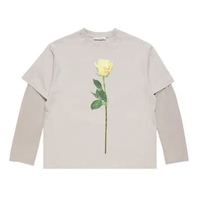 Pre-owned Acne Studios Printed Long-sleeve T-shirt 'light Grey' | Women's Size S In Gray