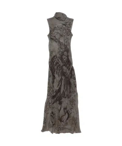 ACNE STUDIOS PRINTED MESH DRESS