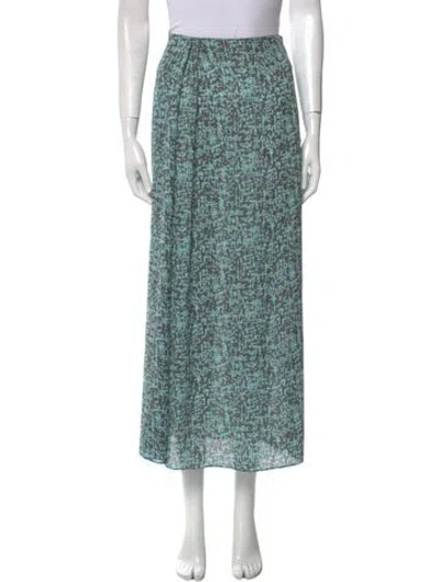 Pre-owned Acne Studios Printed Midi Length Skirt In Blue