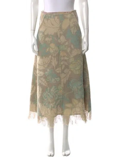 Pre-owned Acne Studios Printed Midi Length Skirt In Neutral