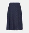 Acne Studios Midi Skirt In Navy/white