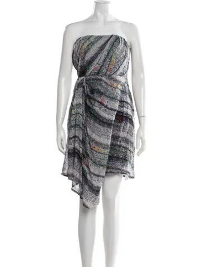 Pre-owned Acne Studios Printed Mini Dress In Black