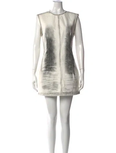 Pre-owned Acne Studios Printed Mini Dress In Neutrals