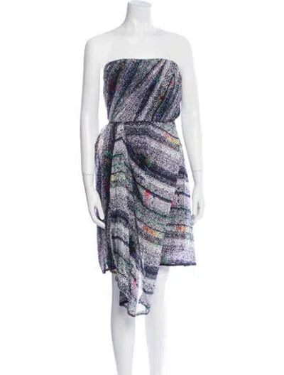 Pre-owned Acne Studios Printed Mini Dress In Purple