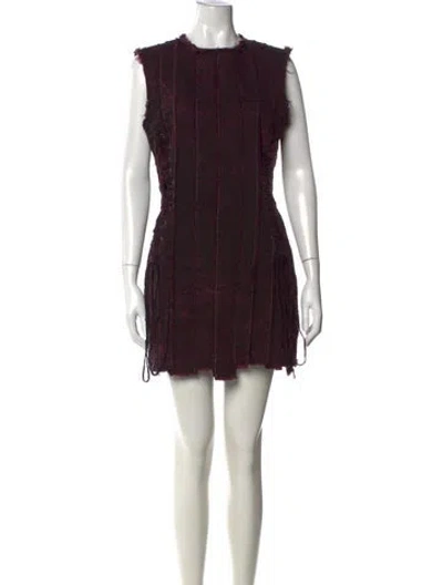 Pre-owned Acne Studios Printed Mini Dress In Purple