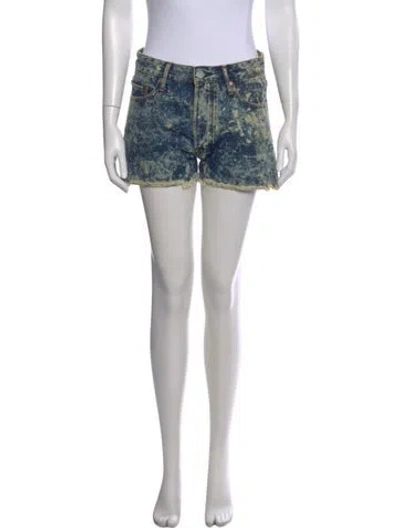 Pre-owned Acne Studios Printed Mini Shorts In Blue