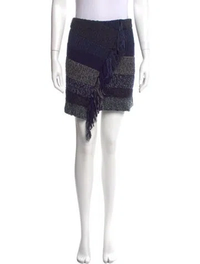 Pre-owned Acne Studios Printed Mini Skirt In Blue